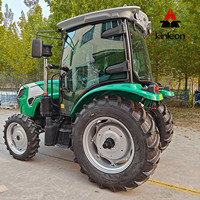 Tractor Agrícola Compacto KINLEON de 4 Ruedas Motrices con Motor Diésel YTO, de 50HP-100HP, con Juego Completo de Implementos, Certificación CE, Precio de Fábrica al por Mayor