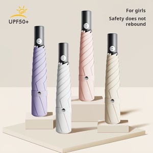 Parasol LM-L <span class=keywords><strong>ultra</strong></span>-léger portable anti-UV pour femmes <span class=keywords><strong>Mini</strong></span> parapluie compact à trois plis pour cadeaux d'affaires pluie ou brillance - Product Image 1
