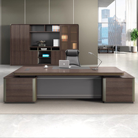 LBZ-003 meja bos mewah untuk eksekutif kantor desain Modern meja manajer furnitur kantor untuk gedung kantor