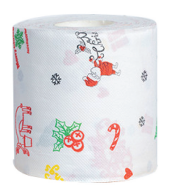 Papier toilette en pâte de bois vierge à 100%, papier toilette pour salle de bain, papier toilette personnalisé imprimé pour Noël - Product Image 4