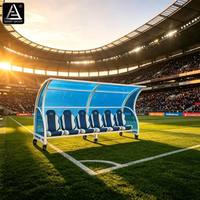 Banc de Reserves Intelligent pour 6 Personnes, Abri Portable pour Équipe de Football, Idéal pour les Terrains de Football