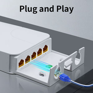 Extenseur PoE mural 90W à forte demande pour caméra de vidéosurveillance et point d'accès, 4 ports Cat6 RJ45, étanche, Gigabit 1 entrée 3 sorties - Product Image 4