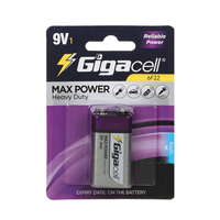 Baterai Karbon Ukuran Blok 9V Daya Maksimum 6F22 untuk Detektor Asap, Layanan OEM