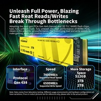 قرص صلب SSD M.2 PCIe NVMe Gen 4 عالي السرعة للغاية من المصنع الأصلي للكمبيوتر الشخصي/الكمبيوتر المحمول بسعات 512 جيجابايت و1 تيرابايت و2 تيرابايت