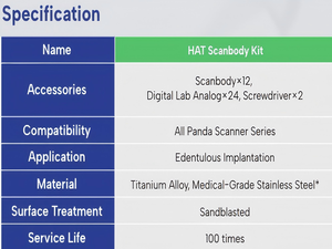 Kit de escaneo dental HAT de alta precisión, herramienta de escaneo de implantes Panda, compatible con escaneo intraoral Osstem Dentium, aleación de titanio - Product Image 4