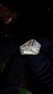 Custom 925 Sterling Silver Moissanite <b>Diamond</b> <b>Ring</b> Hip Hop VVS Fine Jewelry for Casual Party and Special Events - Product Image 3