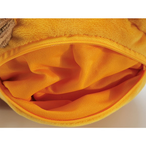 Designer ladies Durable cute Luxe Yellow's young plush shoulder bag with logo - Product Image 5