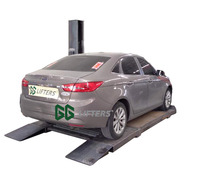GG Lifters Élévateur de stationnement hydraulique monopoteau motorisé, équipement de stockage de voitures peu encombrant pour parkings et garages domestiques