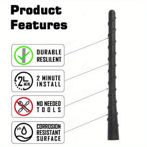 <span class=keywords><strong>Antenne</strong></span> de voiture de toit de mât anti-bruit universel de signal radio <span class=keywords><strong>FM</strong></span> AM flexible d'<span class=keywords><strong>antenne</strong></span> automatique de fil de 7 pouces avec des kits de vis - Product Image 4