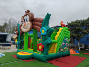 Maison pleine d'entrain de thème de royaume de singe de dessin animé de videur sautant gonflable de Offre Spéciale <span class=keywords><strong>pour</strong></span> le terrain de jeu public extérieur - Product Image 3