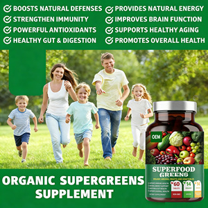 Fournisseur d'Usine Marque Privée Pilules de Soutien Énergétique et Immunitaire Végétaliens Supplément Halal Organique Superaliments Capsules Vertes - Product Image 5