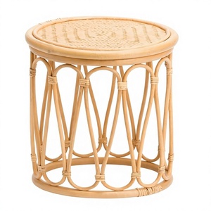 Modern Rattan Bent Birch Wood Stool with Aluminum Frame-Eco-Friendly Waterproof Outdoor <b>Garden</b> Furniture 8-Person Capacity - Product Image 5