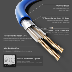 Alfombra Calefactora Eléctrica <span class=keywords><strong>Radiante</strong></span> de 220V, Sistema de Calefacción por <span class=keywords><strong>Suelo</strong></span> <span class=keywords><strong>Radiante</strong></span> para Baldosas, Mármol y Suelos Laminados - Product Image 3