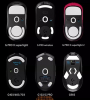 Patins de souris PTFE à bords incurvés arrondis compatibles avec le remplacement des pieds de souris de jeu sans fil Logitech G Pro X Superlight
