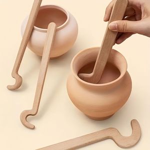 Herramienta de cerámica Bview Art con mango largo de madera - Ayuda ergonómica para dar forma a la perla de cerámica en rueda rápida - Product Image 6