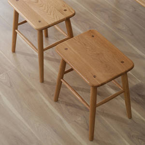 Solid Wood Square <b>Stool</b> Cherry Wood Durable Low <b>Stool</b> For Dining Room Adult Use - Product Image 4