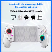 Manette de jeu mobile télescopique INNOASIA D9 sans fil BT 2.4G Turbo avec support pour téléphone, ordinateur portable, PC, Android, iOS, console PS