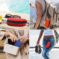 Étui à lunettes personnalisé en EVA, étui rigide pour lunettes, fermeture éclair, étui de protection pour lunettes, étui de voyage portable avec clip mousqueton