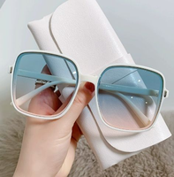 Lunettes de soleil carrées promotionnelles à dégradé de couleurs avec protection UV, nouveau design à clous de riz pour la conduite en extérieur, verres polarisés