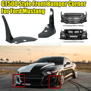 Alerones Delanteros Estilo GT500 para Ford Mustang 2015-2021, Color Negro Mate, Modificados con AMPP - Product Image 1
