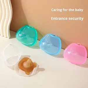 Kotak penyimpan dot plastik transparan tunggal, kotak penyimpan mulut bermain portabel tahan debu 0-12 bulan grosir - Product Image 2