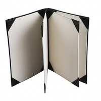 Cubiertas de menú de restaurante A4 personalizadas, carpeta con logotipo en relieve, menú, libro de cuero, 2/4/6/8, soporte de menú de vista para cafeterías, Bar, Hotel