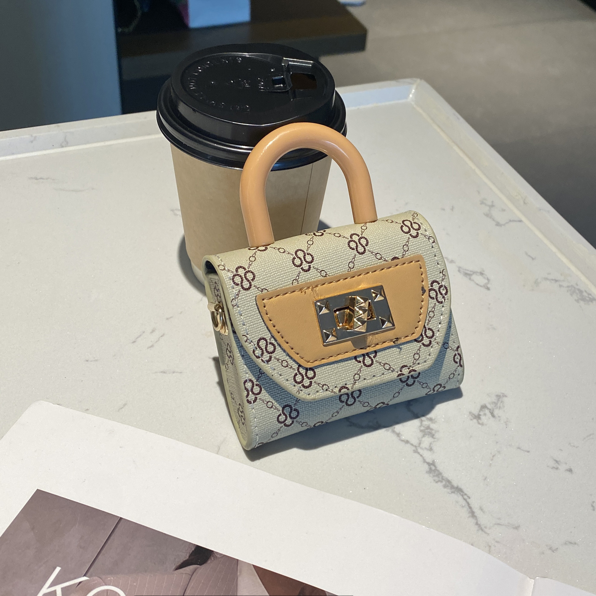 Sac carré à poignée - beige