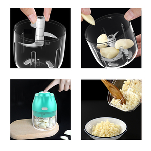 <b>Mini</b> Electric Garlic Crusher Chopper 250ml Onion <b>Grinder</b> Masher Food Processor Durable Kitchen Accessory Baby Food Chopper Home - Product Image 3