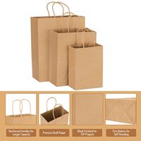 Sac de courses en papier kraft écologique personnalisable avec logo, emballage alimentaire en papier pour artistes, cadeaux d'expositions, artisanat, logo amélioré pour produits sucriés