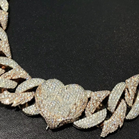 Özel Yapım 2 Karat Laboratuvarda Yetiştirilmiş Elmas Küba Zinciri |   8mm 14K/18K Altın (DEF VVS) |   IGI Sertifikalı Kolye