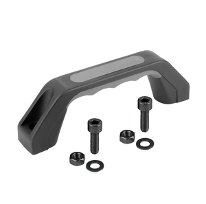 Poignée de tirage thermoplastique noire KIPP K0171 avec face intérieure souple, pour équipement d'armoires industrielles, type doublure grise SEBS - Product Image 1
