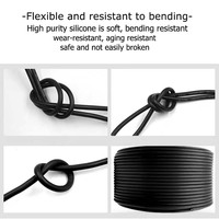 Câble d'alimentation en silicone torsadé de 100m résistant à la chaleur 100m 12 14 16 18 20 22 24 26 AWG fil électrique rouge noir batterie de voiture 600V