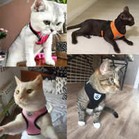 Harnais en maille pour chien chat, gilet réglable, laisse de marche, collier pour chiot, accessoires pour animaux de compagnie
