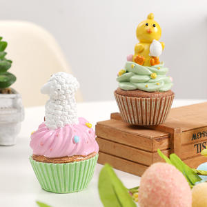 Decoraciones de Pascua, Conejitos y <span class=keywords><strong>Pollitos</strong></span> Adorables, Adornos de Resina Pintados a Mano, Decoración para el Hogar y Fiestas - Product Image 3