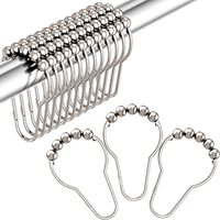Anneau de suspension flexible en métal en forme de gourde pour rideau de douche, accessoire de rideau