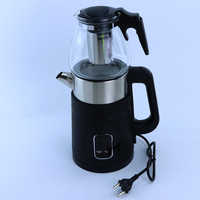 Nouveau design 1.2L 2.5L 2 en 1 bouilloire électrique en acier inoxydable verre double couche pour le chauffage de l'eau théière commerciale