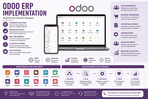 Servicios de Implementación de Odoo ERP, Optimización de Operaciones, Ventas, Inventario, Contabilidad, Finanzas, Fabricación, Recursos Humanos, Nómina, Agencia, Tienda - Product Image 1
