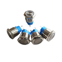 Repuestos para Máquinas Expendedoras, Botón Pulsador de 22 mm, Interruptor de Botón Pulsador Metálico a Prueba de Agua, Interruptor de Botón Pulsador Redondo Pequeño de Metal