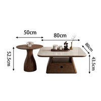 Table basse rétro minimaliste en pierre, style chinois moderne, petite table à thé, longue table de style ancien.