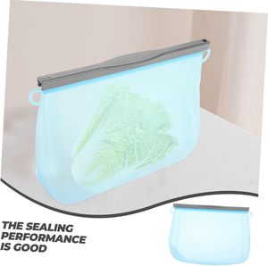 Food Grade Airtight Premium Silicone Fresh Keeping 1000ml Recycled Reusable Snack Sandwich <b>Bag</b> Ziplock Silicone Food Pouch <b>Bag</b> - Product Image 4