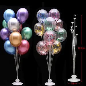 Accessori per la decorazione di nozze per feste di compleanno supporto per palloncini supporto per palloncini a Led colonna bastone per palloncini in plastica con luce