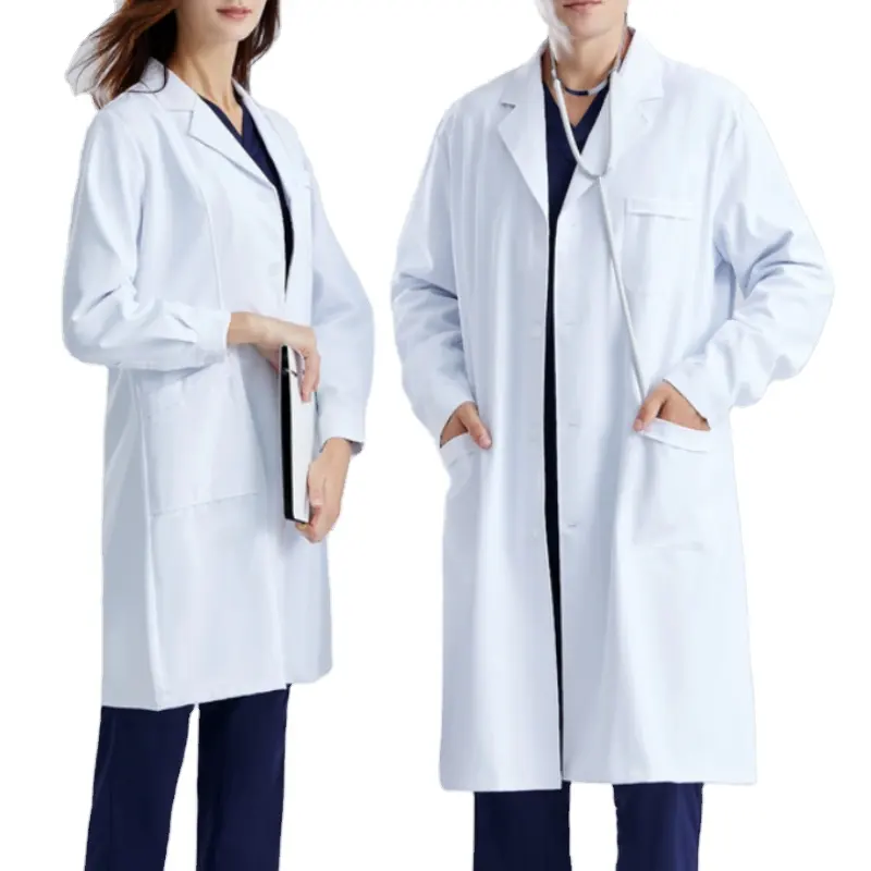 सफेद लैब कोट के लिए चिकित्सा विज्ञान डॉक्टर काम कोट
