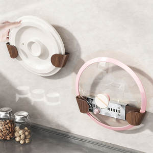 ชั้นวางฝาหม้อติดผนังทรงสี่เหลี่ยมผืนผ้า ดีไซน์มินิมอล วัสดุ PP ทำความสะอาดง่าย สำหรับจัดเก็บในครัว - Product Image 2