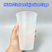 Gobelets en plastique PP de 500 ml, calibre 90, logo personnalisable, MOQ 1000 pièces, gobelets jetables pour café et thé