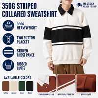 Sweat-shirt pour homme MA8101 avec logo personnalisé OEM, 350G, rayé, color block, pull-over, marque privée, vente en gros, streetwear pour homme