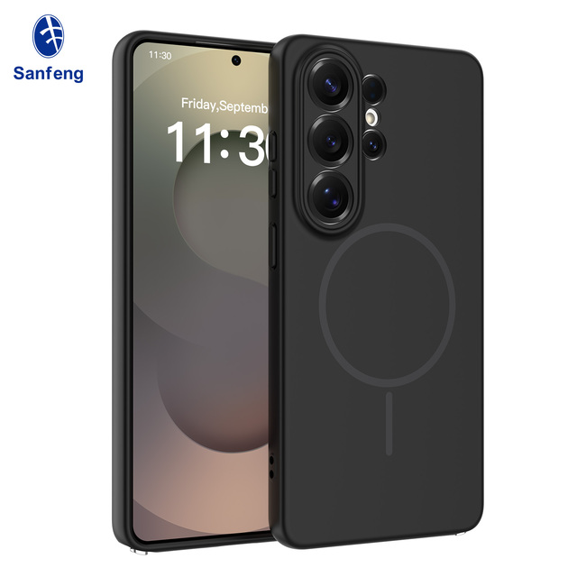 2026 New Pure Color Samsung S26 Ultra Case with Soft Touch Precision Hole Lens Protective Back Cover Magnetic Mobile Phone Case