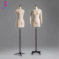 Mannequins de couturière et de tailleur ajustables, buste de tailleur demi-corps féminin