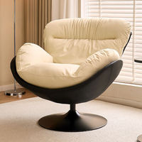 Canapés de luxe pivotant en cuir métal nordique chaise d'hôtel canapé moderne fauteuil sectionnel maison oeuf meubles ensemble salon canapés