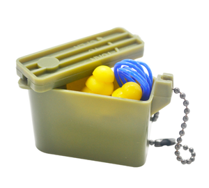 DFEP01 Silicon Rubber Earmuff with Chain Rope for Use with Green Plastic <b>Box</b> - Product Image 3