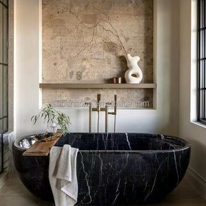 Baignoire autoportante en <span class=keywords><strong>marbre</strong></span> vert foncé, baignoire à remous de luxe en pierre naturelle pour salle de bain - Product Image 3